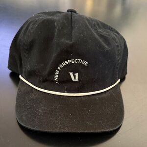 Vuori Black Cap with White Trim
